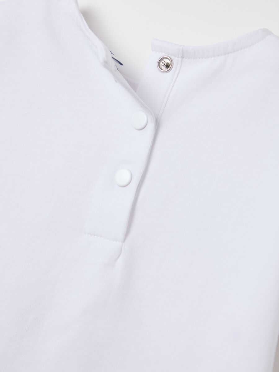 Girls&rsquo; top in white stretch cotton with regular fit_3