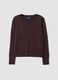 Brown viscose-blend crew-neck top_4