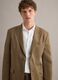 Regular Fit Brown Pure Linen Blazer_1