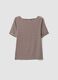 White striped stretch viscose T-shirt_4