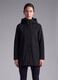 Black water-repellent hooded jacket with zip, regular fit ALTAVIA STUDIO_1