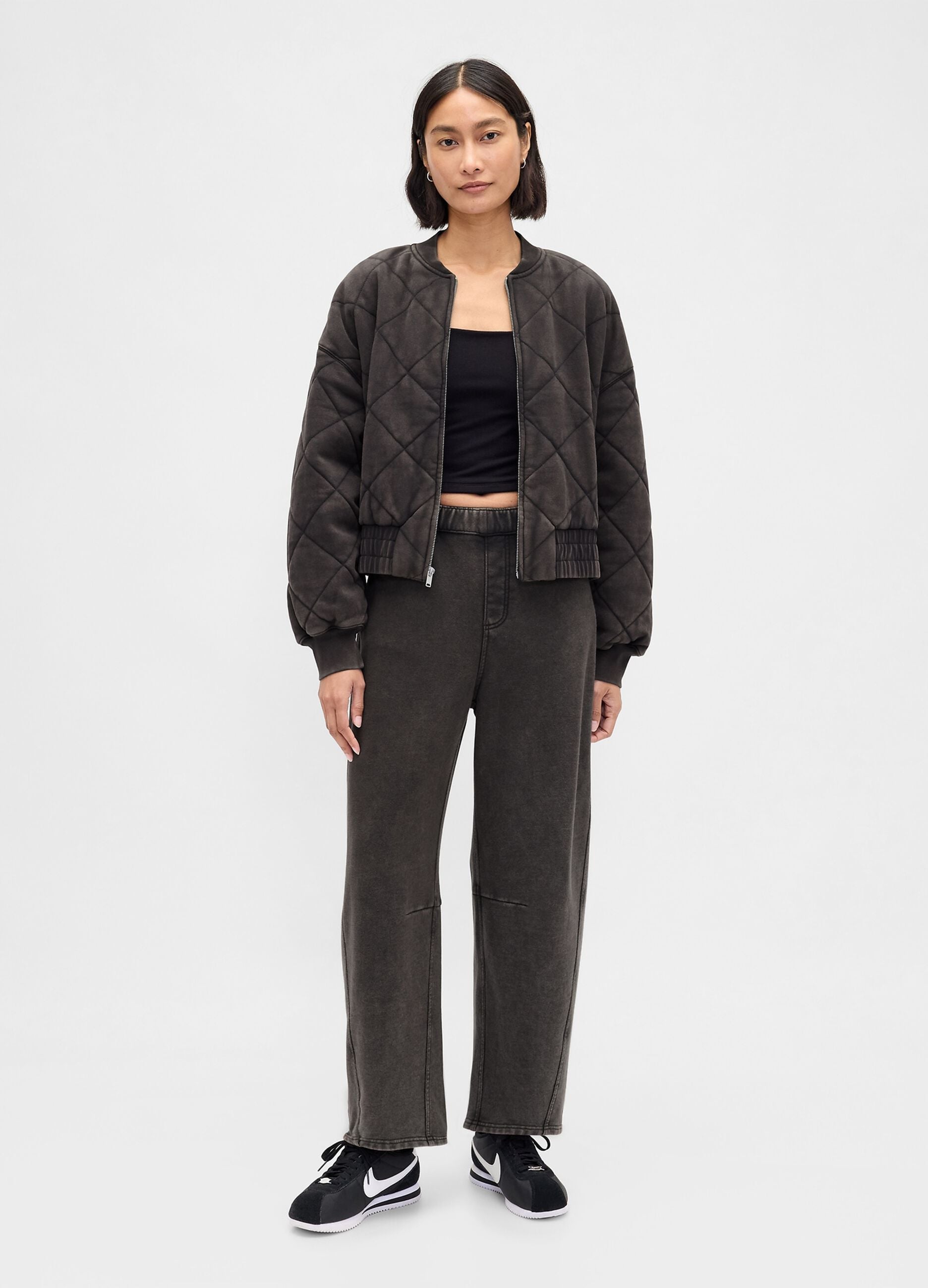 Grey Wide Leg Trousers