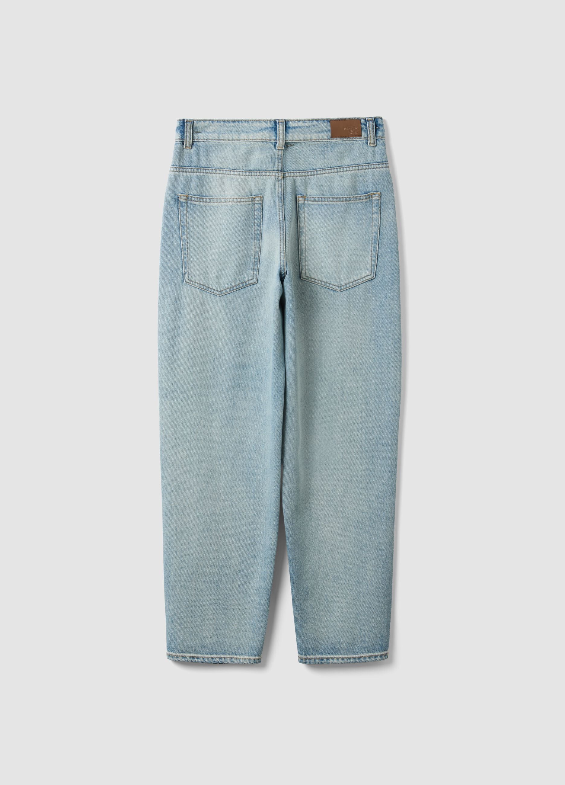Boy's pure cotton denim blue baggy jeans