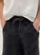 Black cotton-blend Bermuda shorts with elasticated waist_3