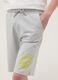 Grey pure cotton shorts with elasticated waist_2