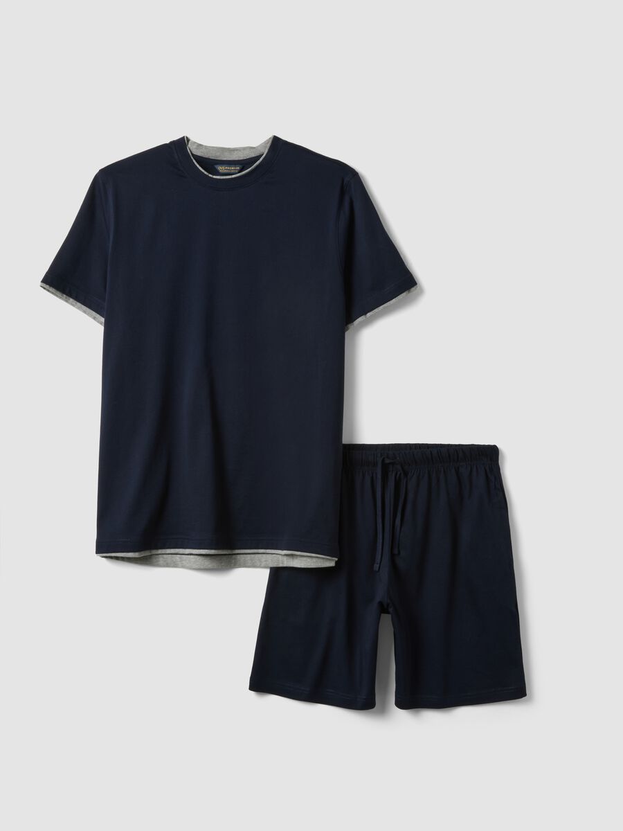 Navy mercerised pure cotton pyjamas_4