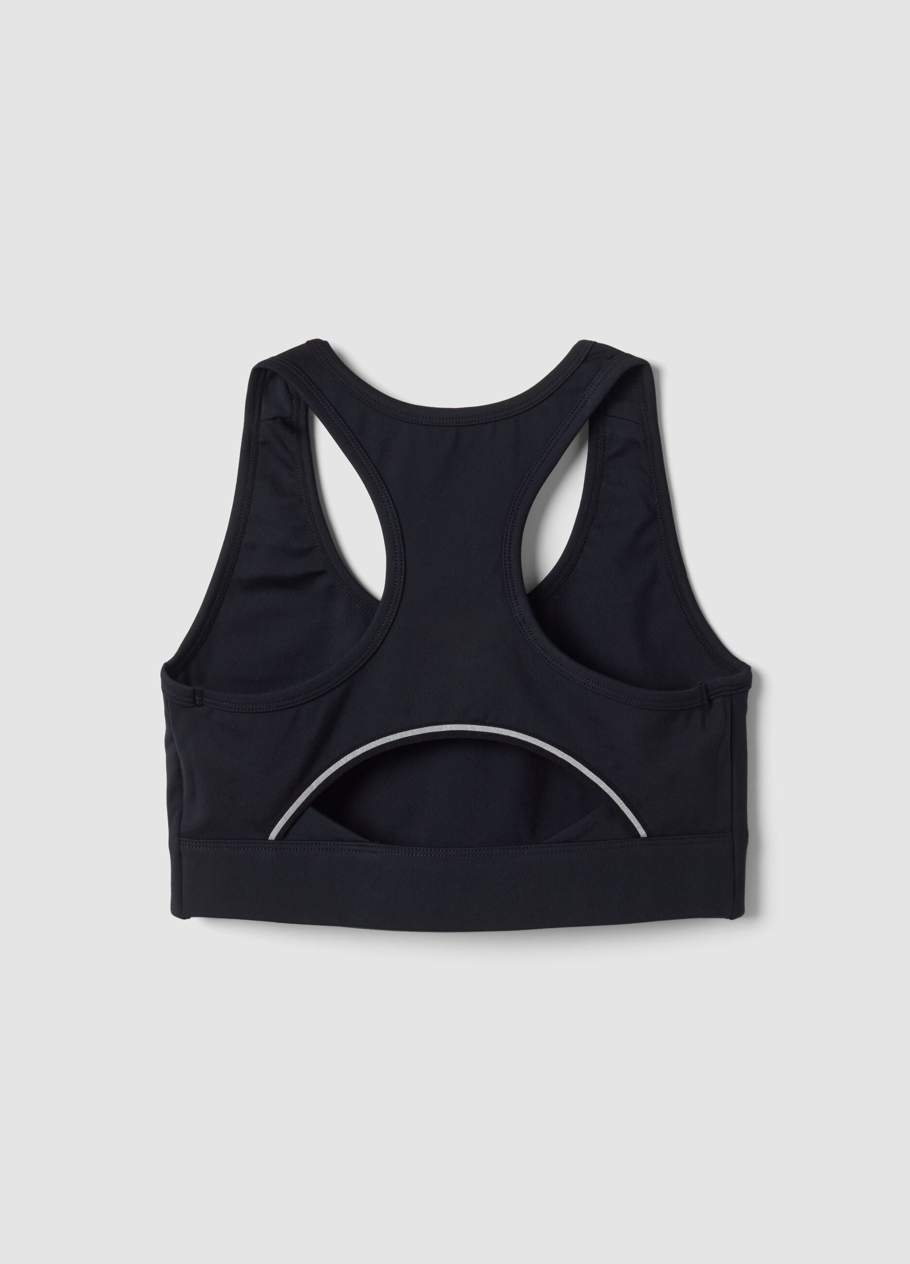 Black breathable stretch sports bra ALTAVIA STUDIO