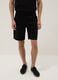 Black pure cotton cargo shorts_1