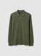 Green long-sleeve organic cotton piqu&eacute; polo, regular fit_4