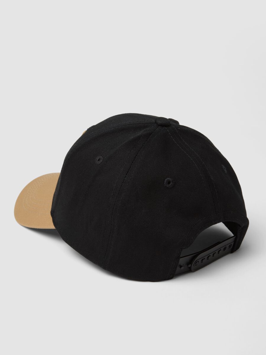 Cappellino baseball nero e beige in puro cotone con ricamo Los Angeles FC_1