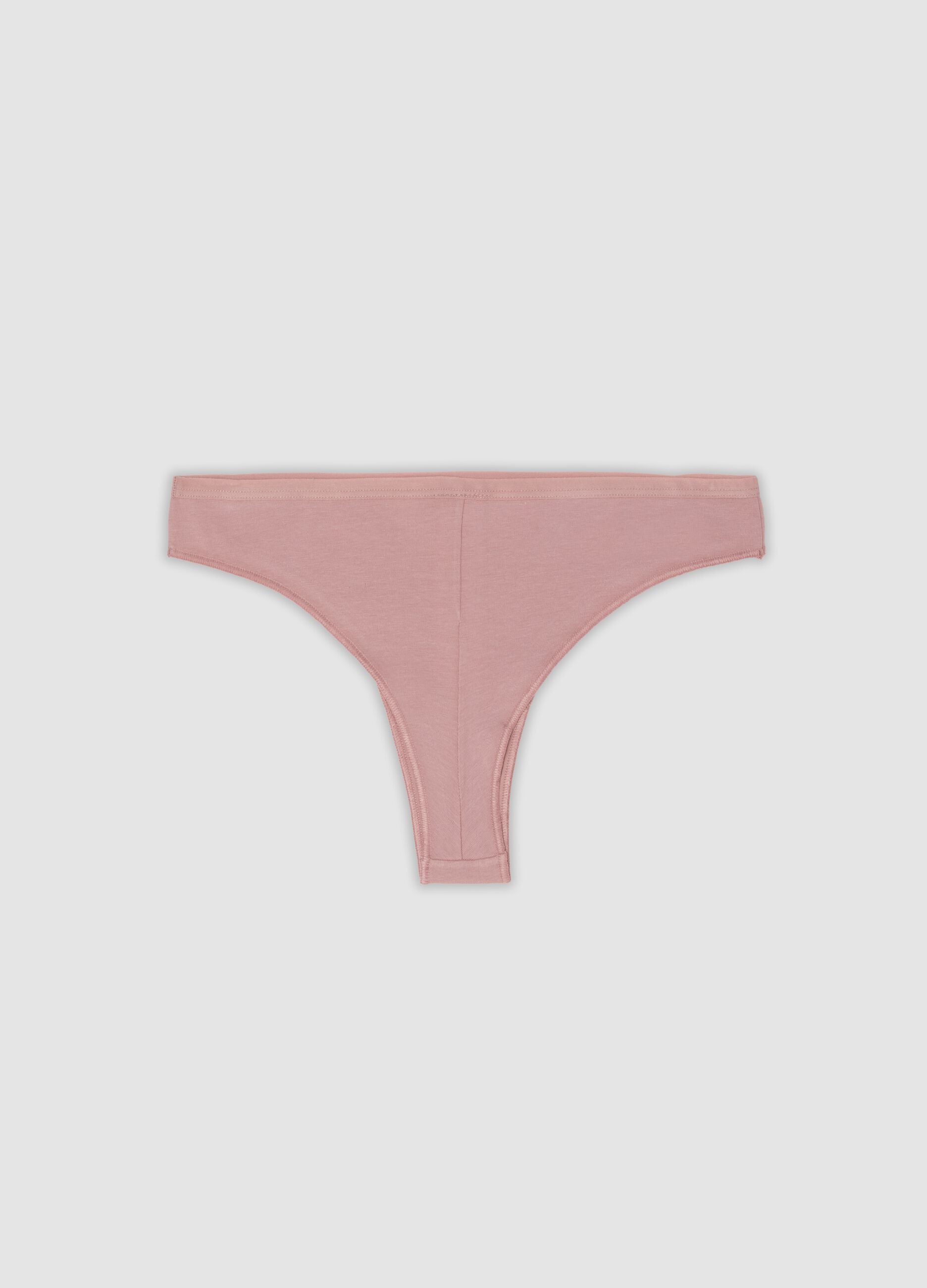 Five-pack of Brazilian briefs in organic cotton and stretch viscose
