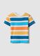 Boys&rsquo; multicolour striped pure cotton T-shirt, regular fit_0