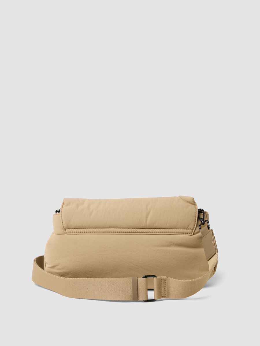 Beige crossbody bag with flap and adjustable strap_2