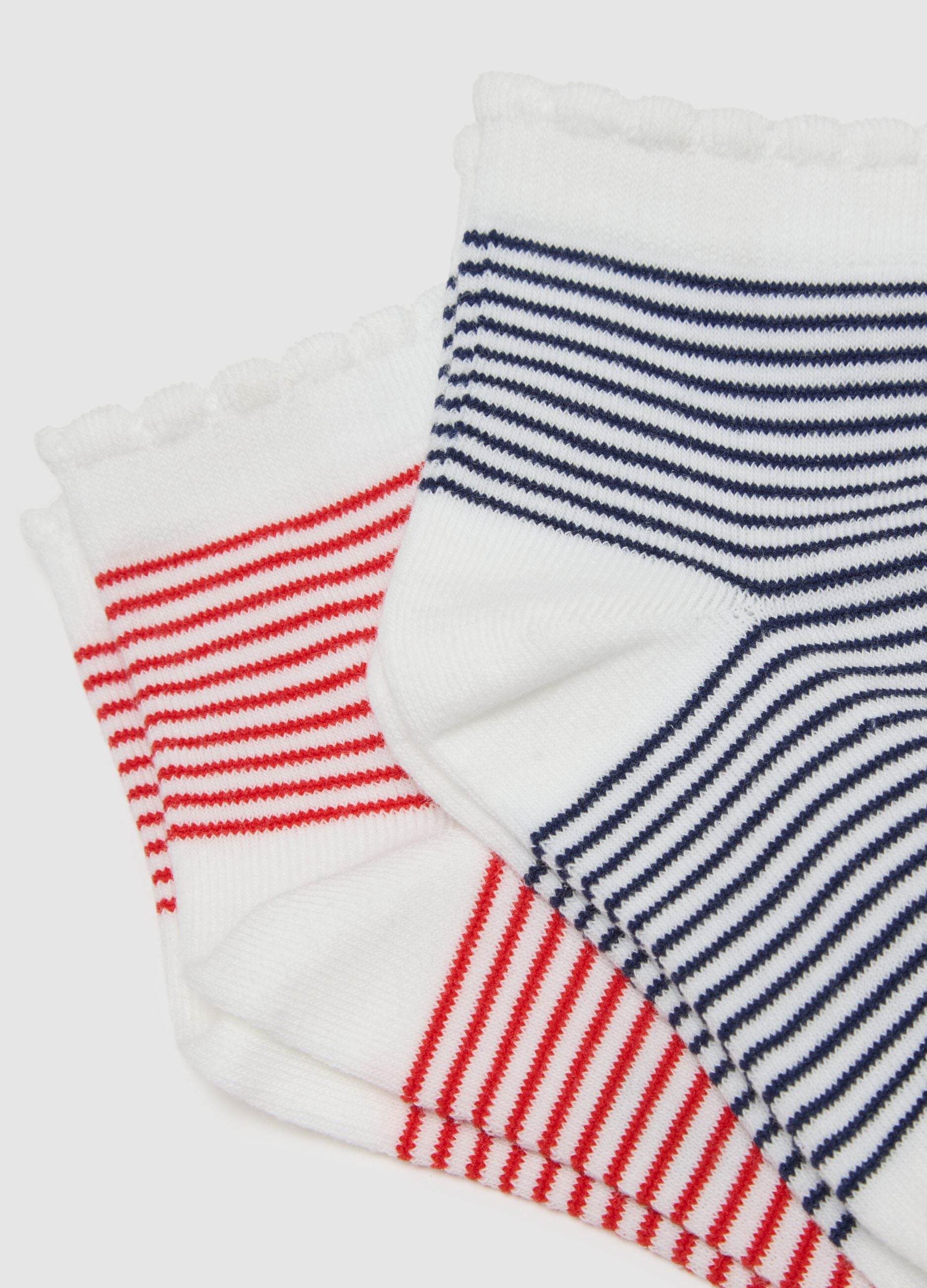 Multicolour cotton blend short sock multipack for girls