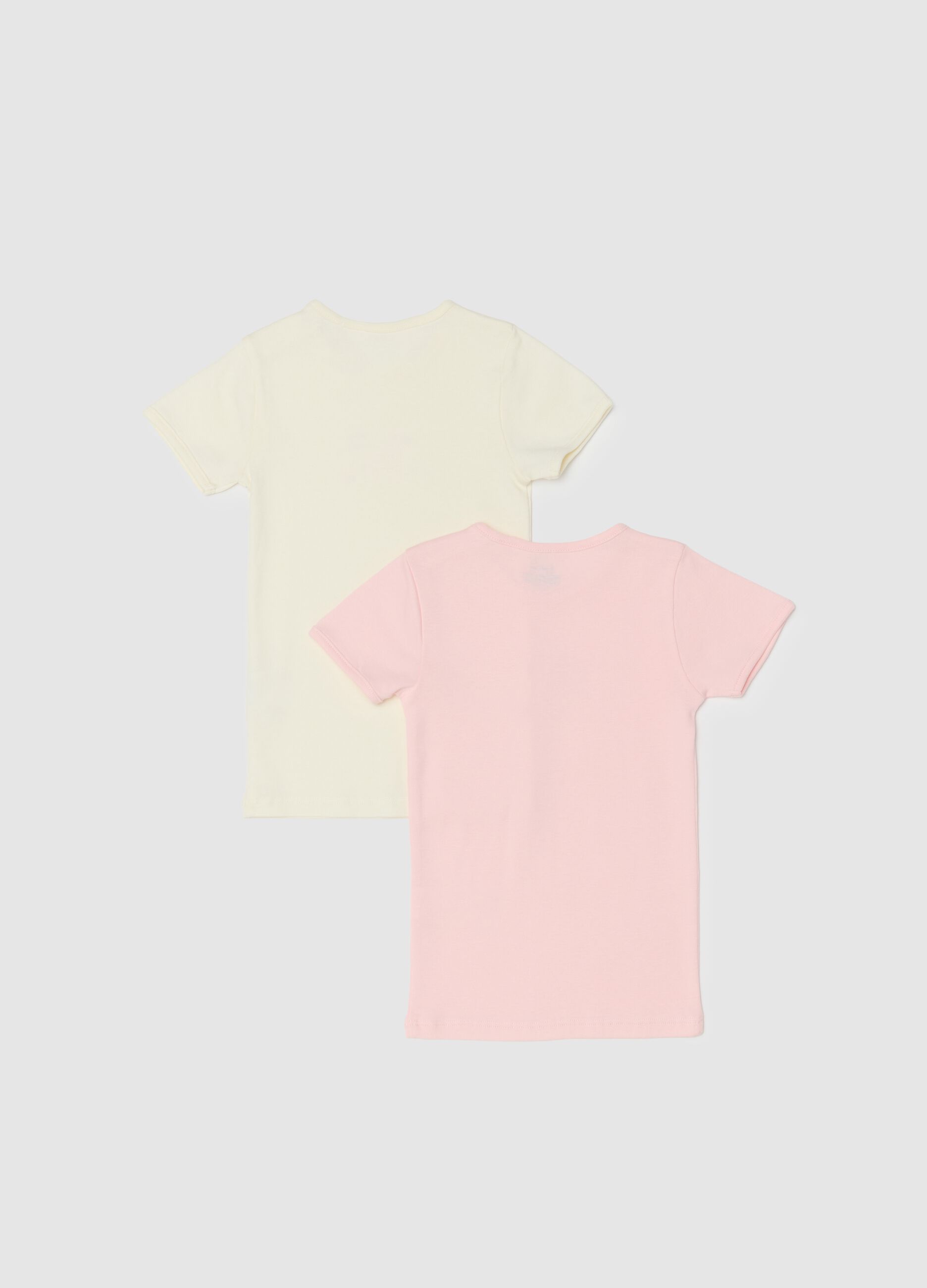 Baby Girl's Multicolour T-shirt Twin Pack in Pure Cotton, Regular Fit