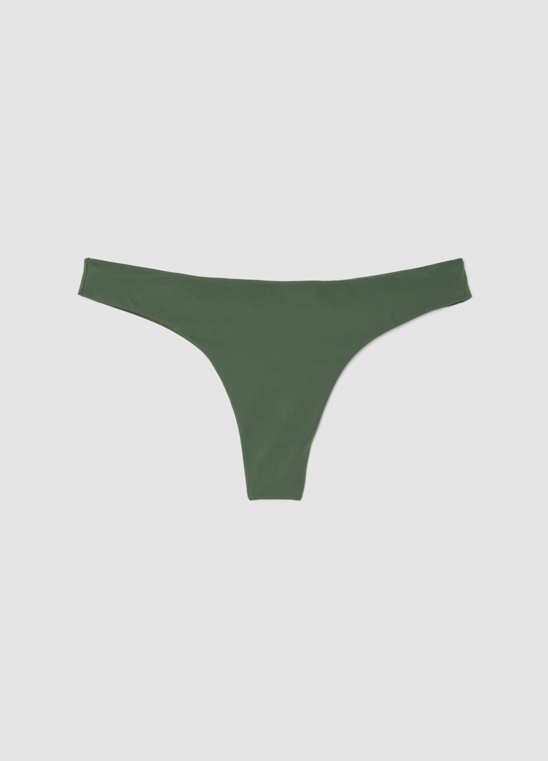 Green stretchy Brazilian bikini bottoms