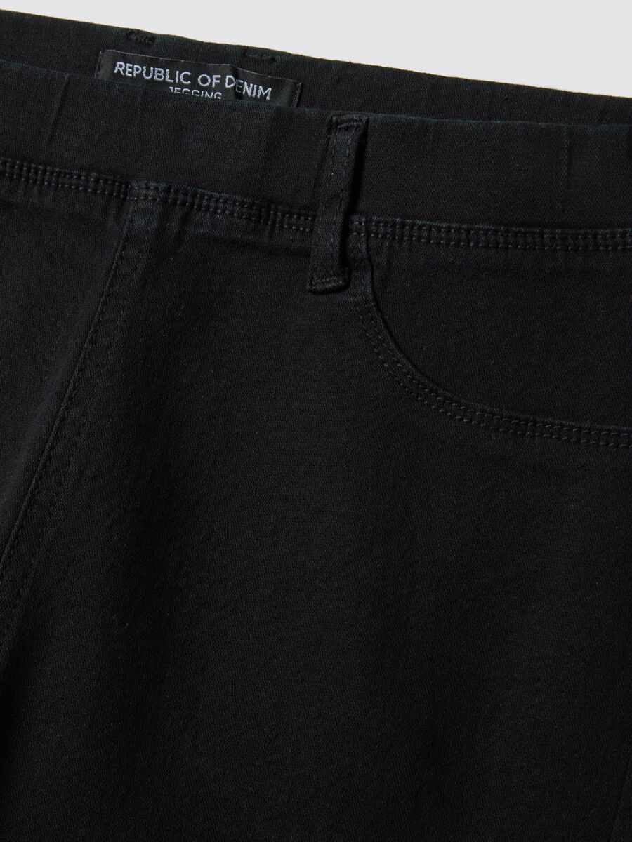 Black Skinny Fit Stretch Denim Blend Jeans_5