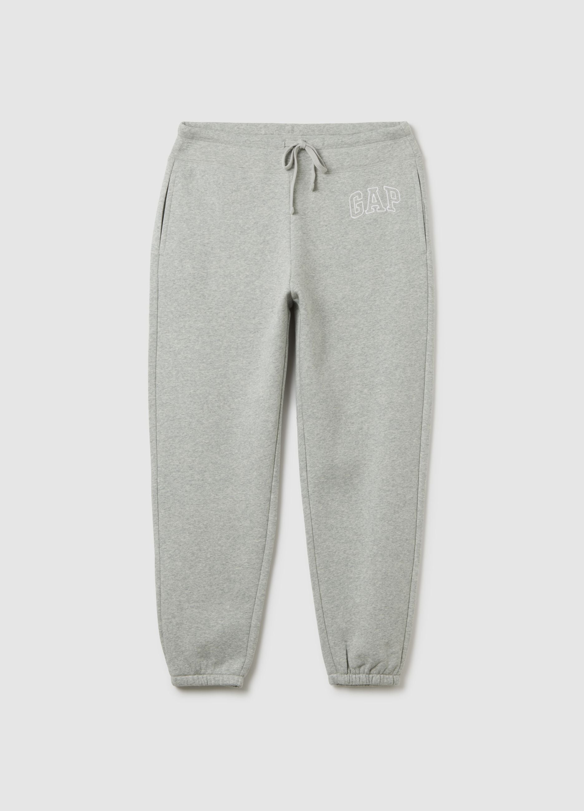 Cotton joggers with logo embroidery