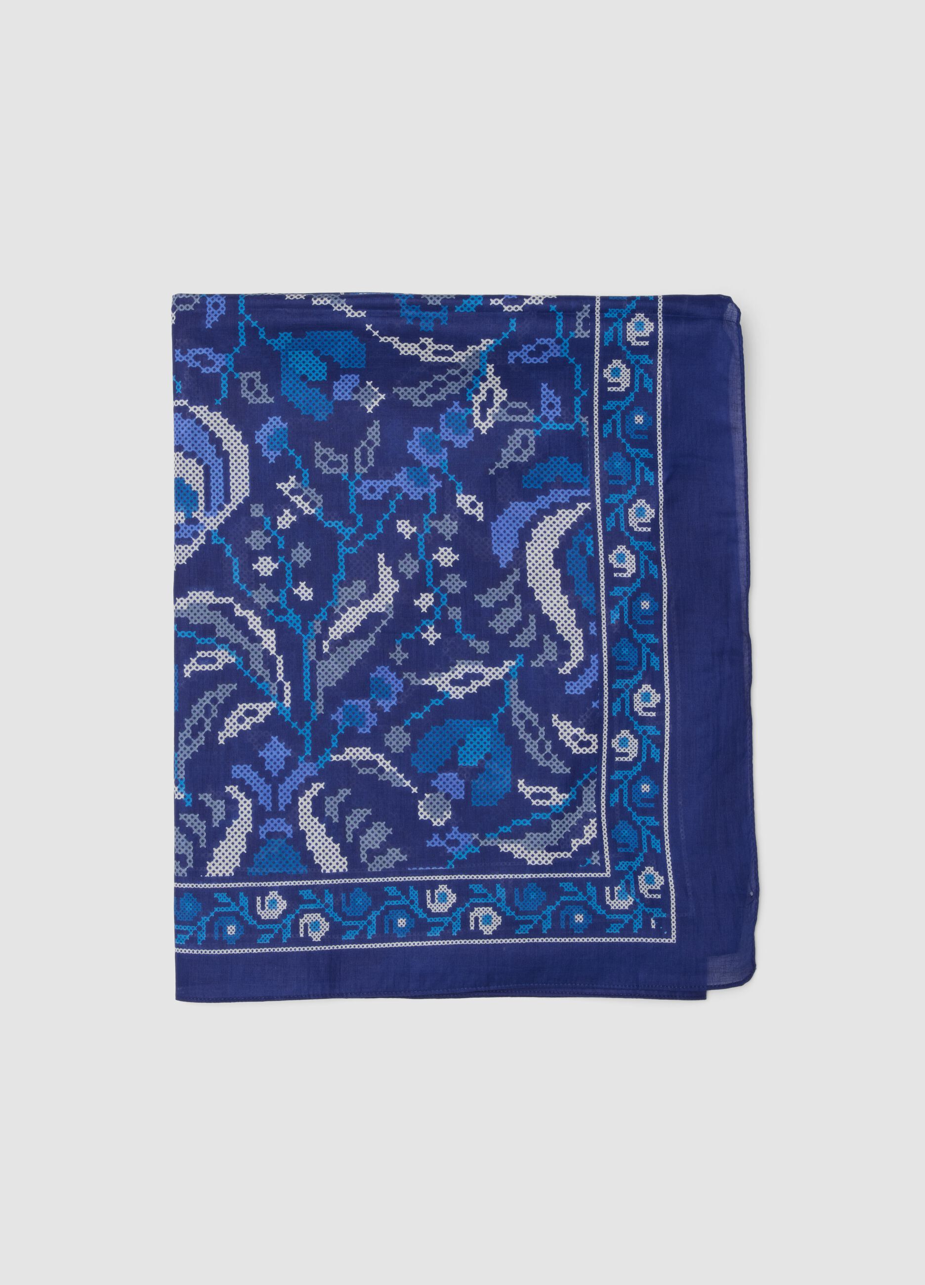 Blue pure cotton printed pareo