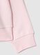 Regular fit pink cotton-blend sweatshirt with heart for girls_3
