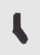 Black Midi Cotton Blend Socks_0