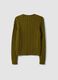 Green pure cotton cable-knit crew-neck jumper_6