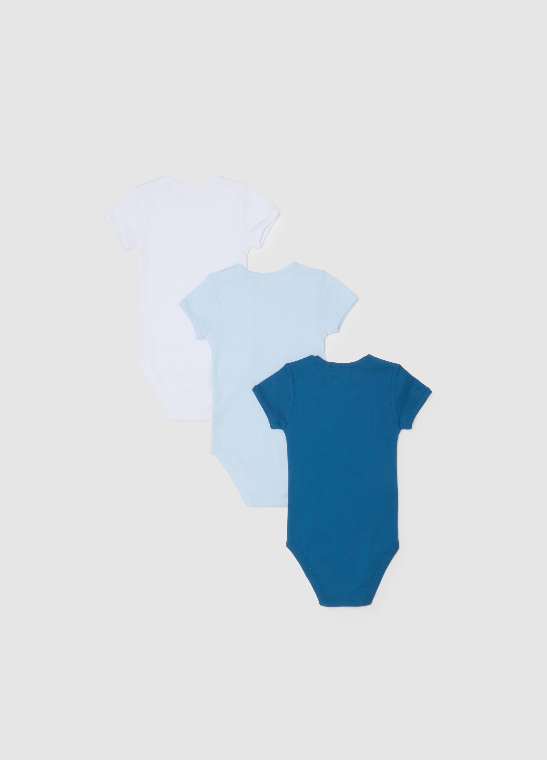Newborn pure cotton multicolour bodysuit tripack