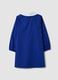Blue school apron with zip, white collar and Stitch embroidery_1