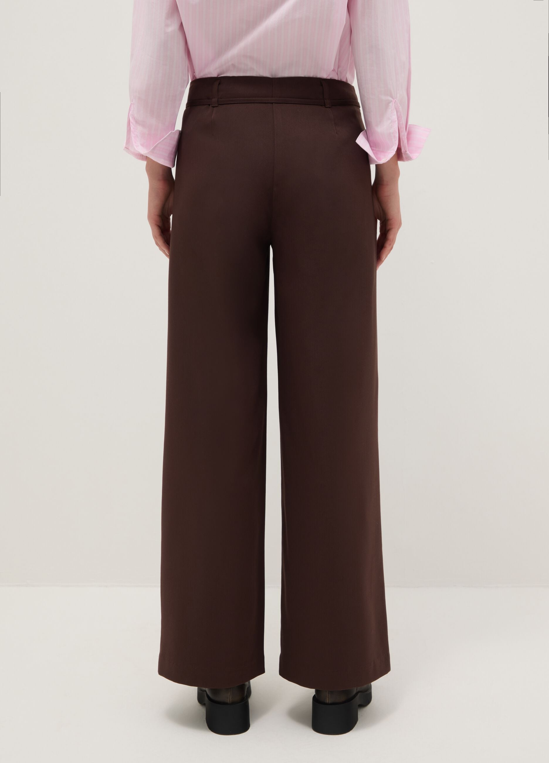 Brown Wide Leg Trousers