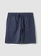 Grey cotton-blend shorts with elasticated waist, regular fit_4