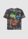 Grey pure cotton kids regular fit T-shirt with print_0