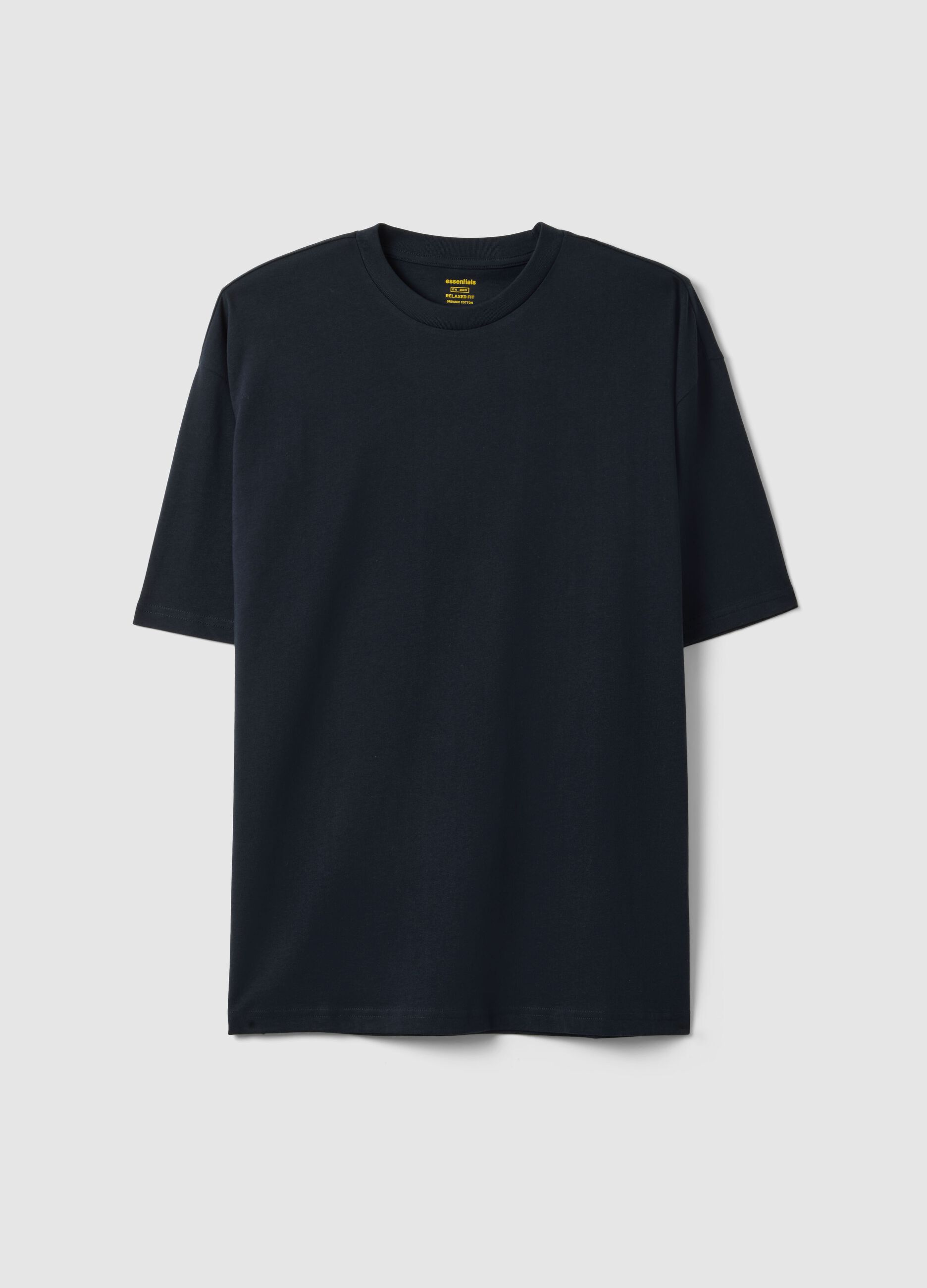Black pure cotton relaxed fit T-shirt