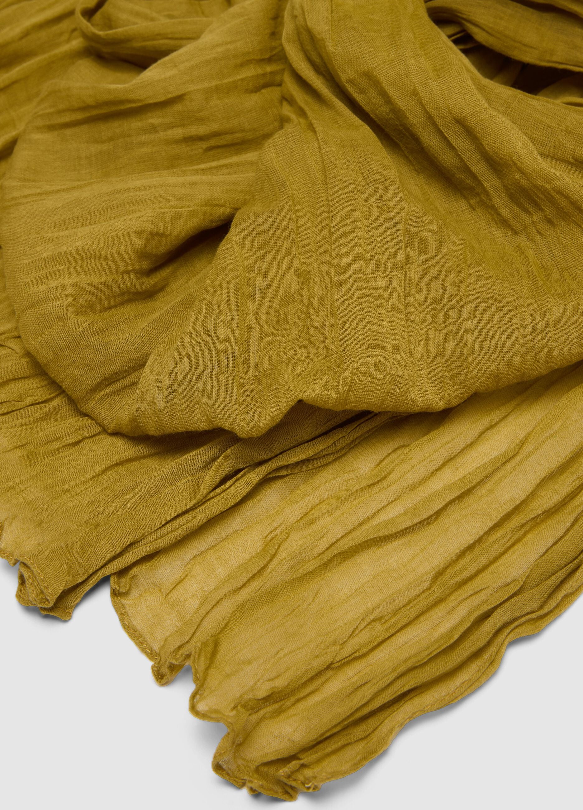 Yellow pure cotton scarf