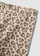 Beige organic cotton skinny cycling shorts with heart print for girls_2
