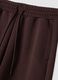 Brown wide-leg trousers in stretch modal with drawstring_1