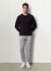 Black long-sleeve crew-neck T-shirt in 100% organic cotton_1