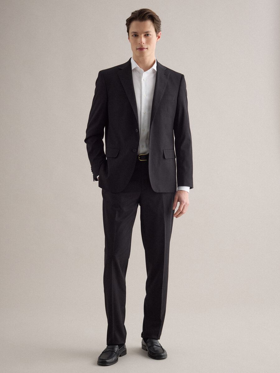 Pantaloni classici neri regular fit_0