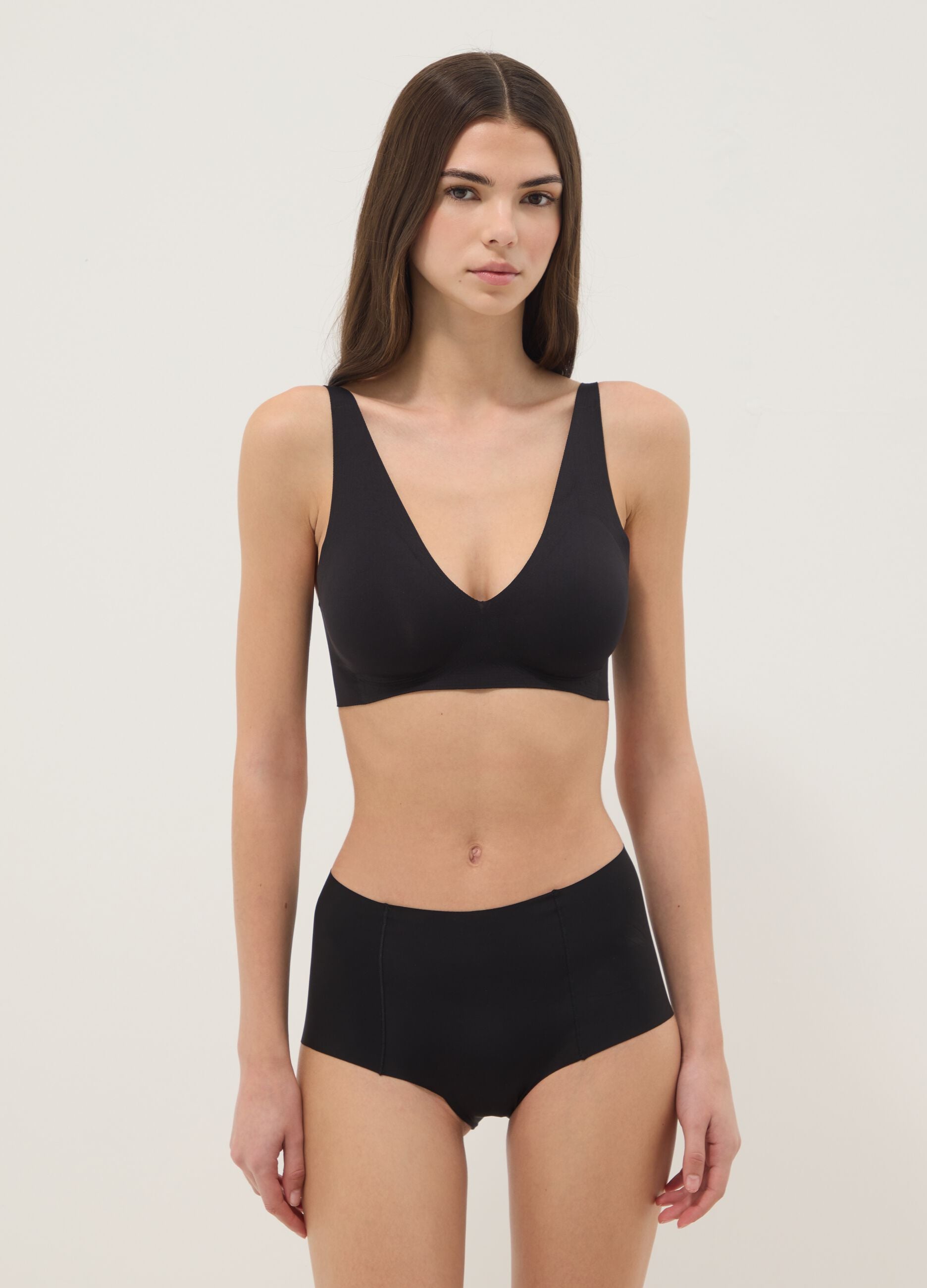 Black bra with removable padding