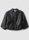 Black padded zip-up jacket for girls_0