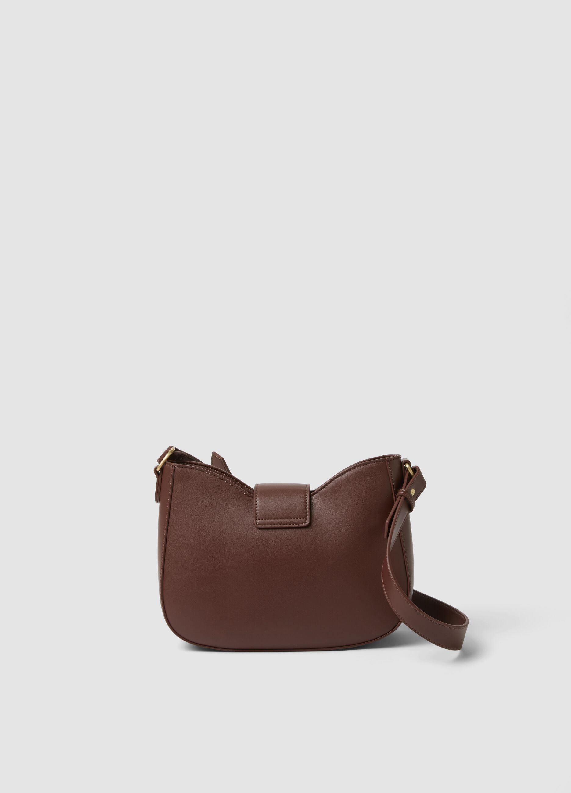 Minimal brown shoulder bag