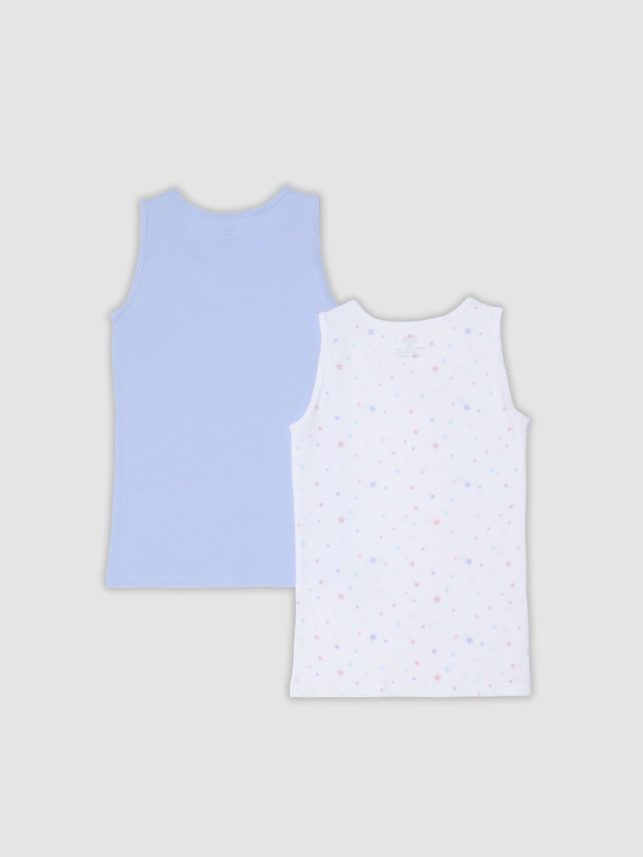 2-pack of multicolour organic cotton vests with print for girls_1