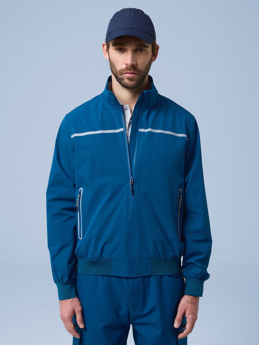 ALTAVIA SAILING blue windbreaker jacket with zip_0