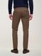 Men's brown slim-fit stretch cotton twill chino trousers_2