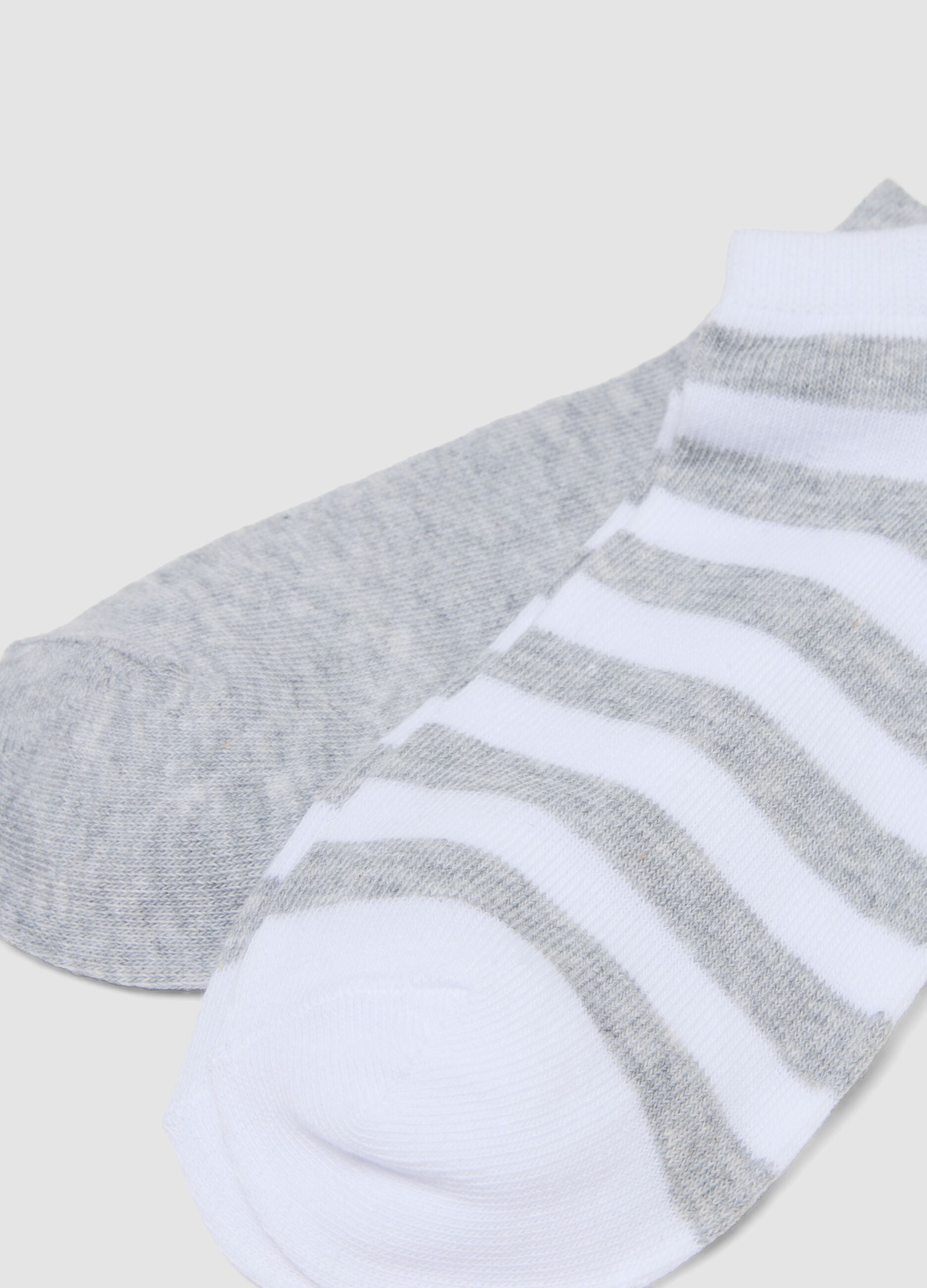 5-pack organic cotton grey and white ankle socks