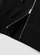 Felpa full zip nera in misto cotone con cappuccio fitted_1
