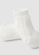 White organic cotton-blend baby girl booties with bow_2