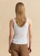 White organic cotton knitted gilet_3