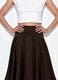 Brown midi skirt with asymmetric hem_3