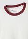 White crew-neck fitted T-shirt in pure cotton_1
