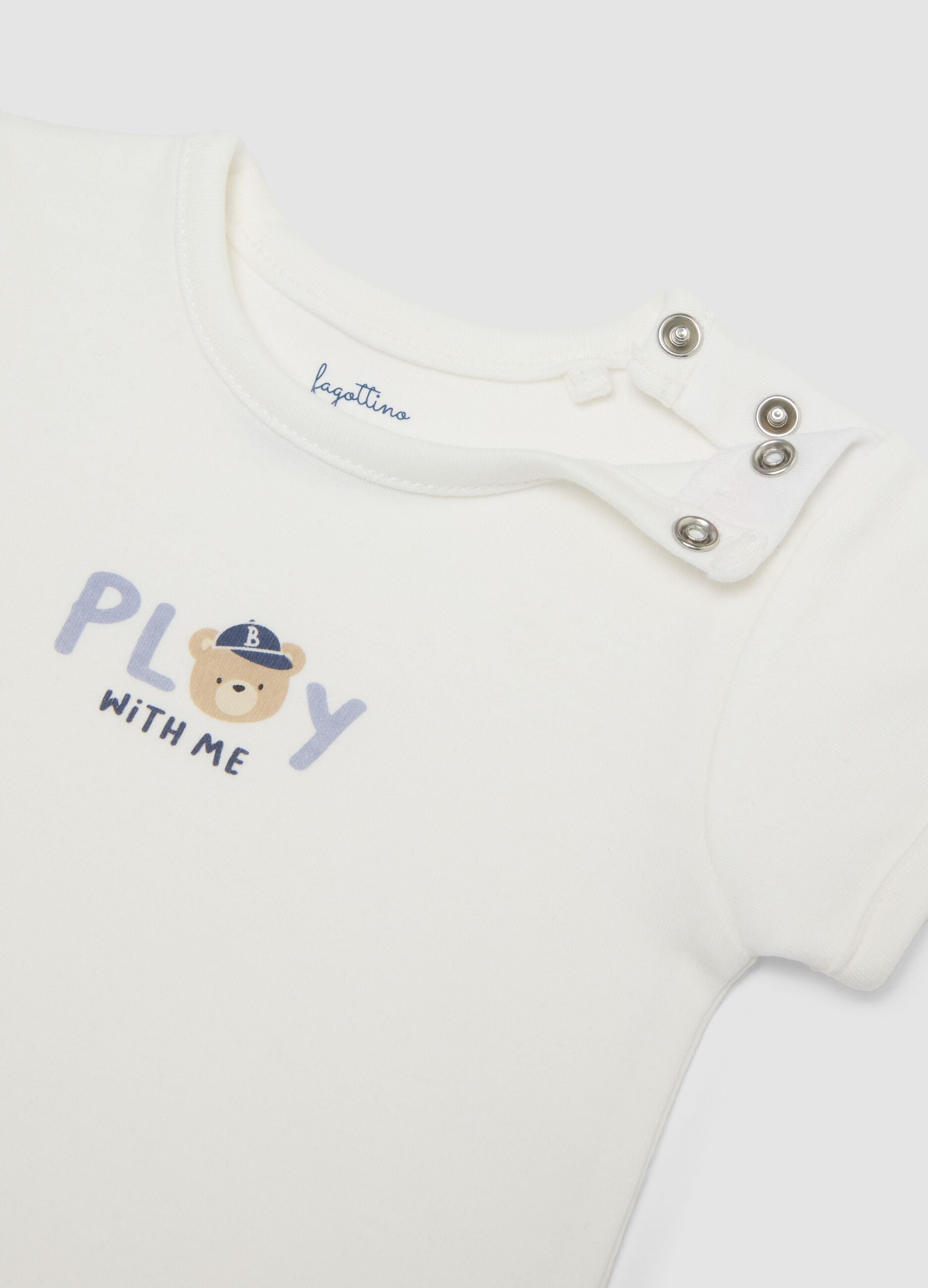 Multicolour 3-pack organic cotton bodysuits for baby and toddler